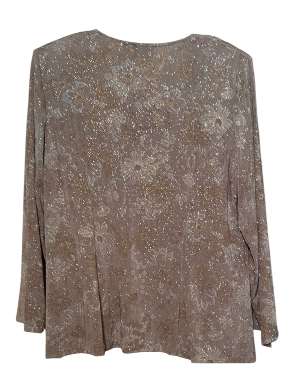 ALEX EVENINGS Sparkle Taupe Knit Cardigan & Tank Set Size 3X — NWT -- STUNNING!! - Picture 4 of 11